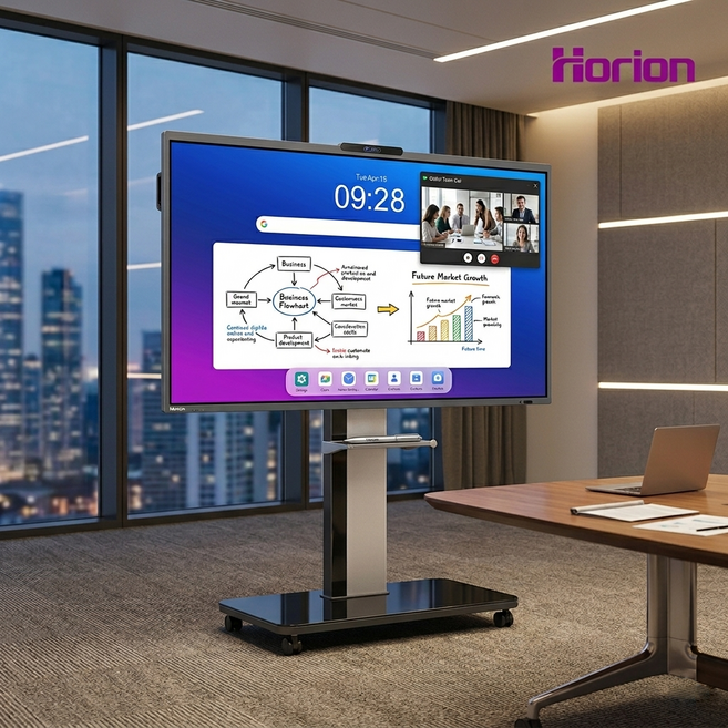 호리온 전자칠판 M6AProV2 (일반스탠드) 65 75 86인치 AI 전자칠판 방문설치 포함, 벽걸이형