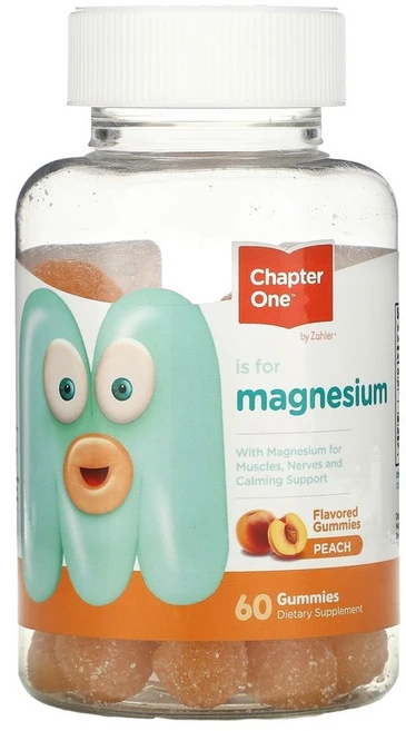 잘러 챕터 원 마그네슘 복숭아 맛 구미, 1개, 60정 - 쿠팡