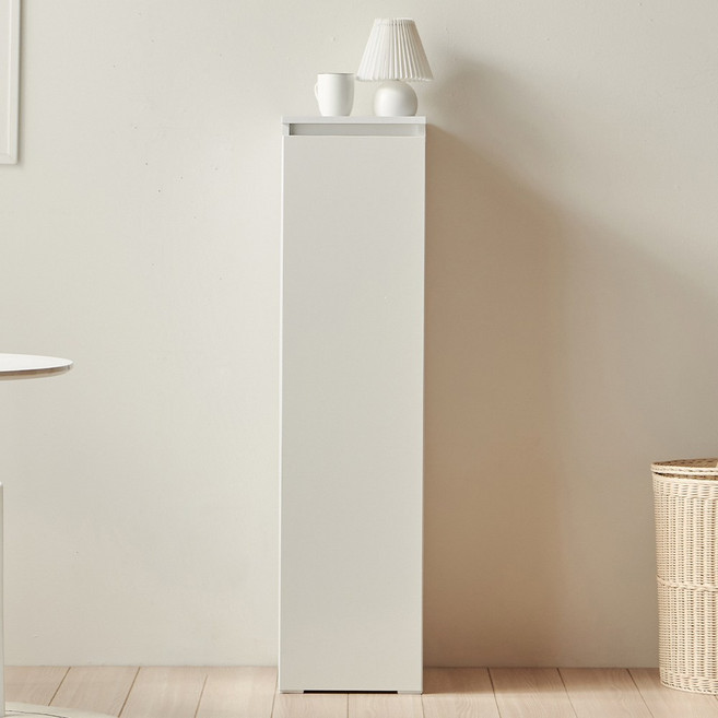 히트 다용도 틈새수납장 1200, 화이트