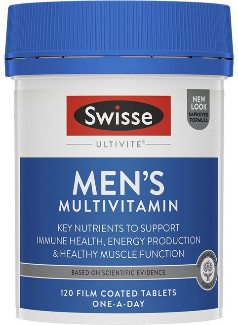 스위스 울티바이트 맨즈 멀티비타민 타블렛, 120정, 1개