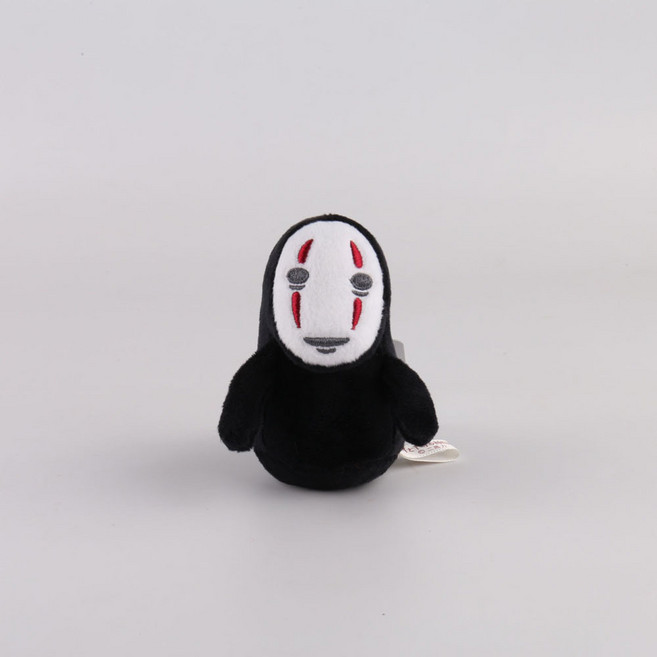 가오나시 얼굴 없는 남자 피규어 얼굴 없는 남자 벨벳 장난감 인형 가방 작은 걸이 장식, 레드, 9cm, 1개