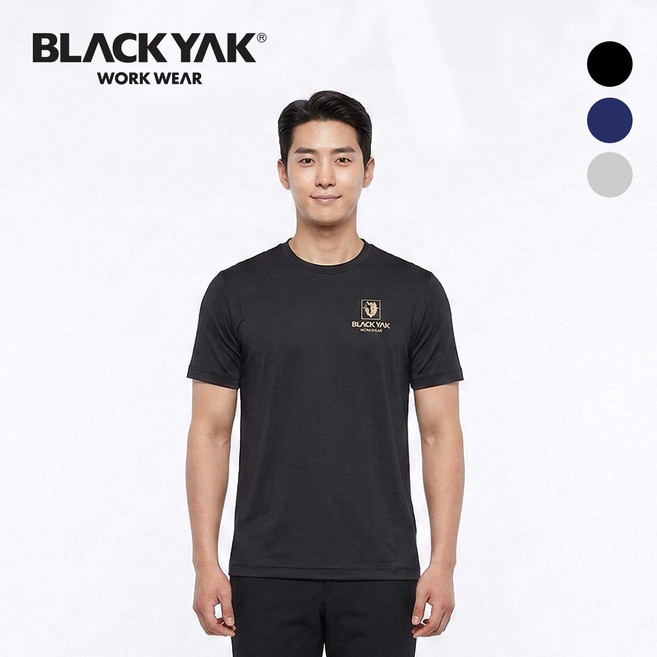 블랙야크 반팔 라운드티셔츠 기능성 속건성 여름 티셔츠 작업현장 일상생활 캐주얼 워크웨어 런닝 등산 스포츠