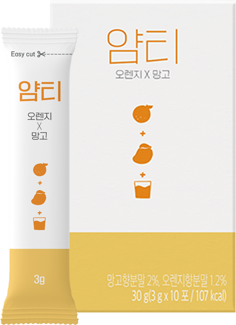 얌티 오렌지 망고, 3g, 10개입, 1개