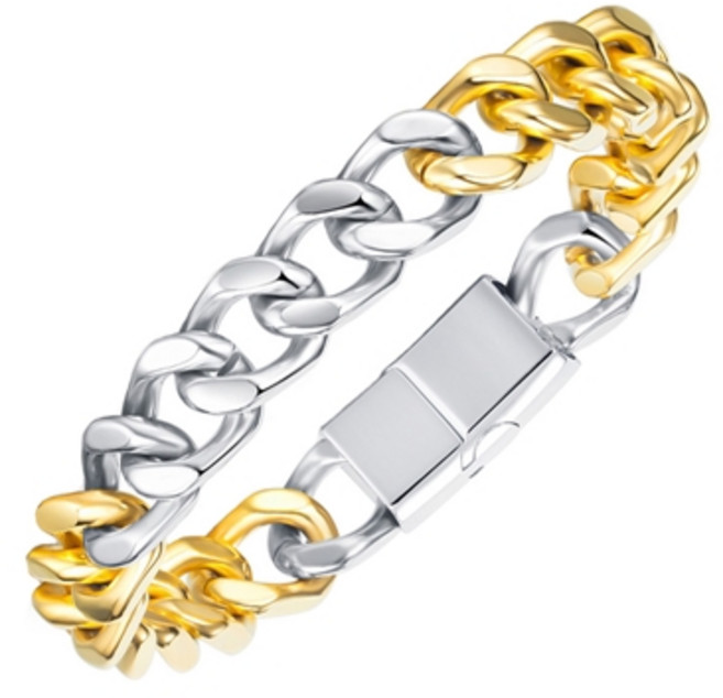 에르모사제이 맨즈 MW054 써지컬 스틸 포인트 남자 체인 팔찌