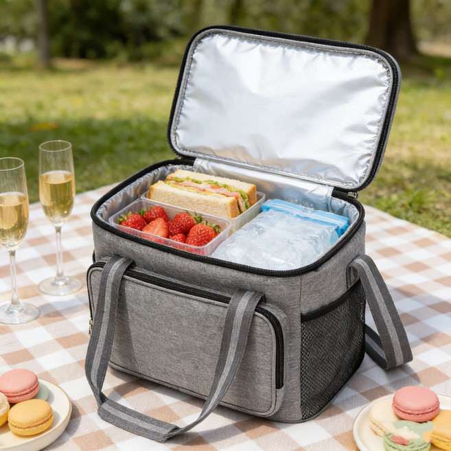 캠페지오 핫앤쿨 포켓 보냉가방, 그레이