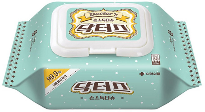 닥터스 손소독티슈 캡형 30매, 1개
