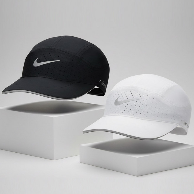 나이키 플라이 드라이핏 ADV 언스트럭처 캡 블랙 화이트 러닝 등산 모자 FB5681