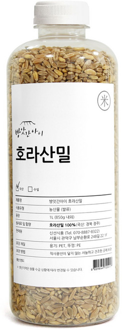 호라산밀 튀르키예산 고대곡물 식단관리 잡곡 방앗간아이, 1개, 1L