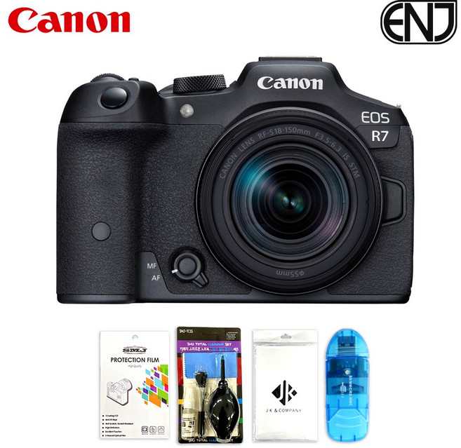 [캐논정품] EOS R7 18-150 Kit 미러리스 카메라+4종 패키지 / ENJ