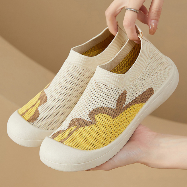 BLTER 여성 니트 메쉬 슬립온 여름 발편한 미끄럼방지 니트 스판 망사 샌들 컴포트 푹신푹신 가볍고 편한 신발 여성 스니커즈 엄마 신발 로퍼 여성 단화 워킹화W2560749