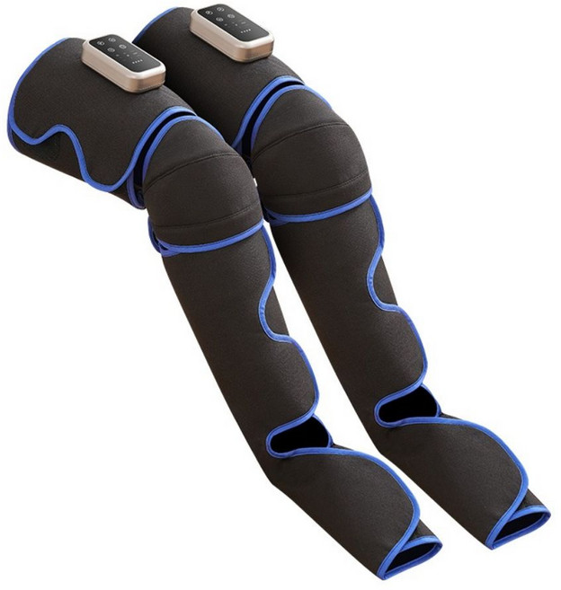 한일의료기 다리공기압온열 마사지기 허벅지 무릎 종아리 발등 발바닥, 블랙, 다리마사지기 한쪽