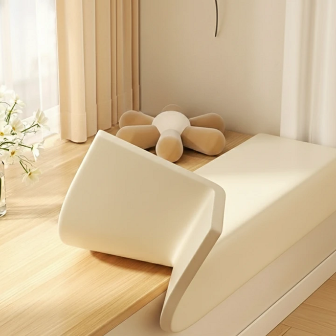 홈앤힐링 흔적없는 모서리 충격방지 패드 벽 충격흡수 스펀지, 크림 화이트, 1개