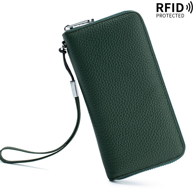 高級感 全牛皮 RFID 保護長夾 真皮皮夾
