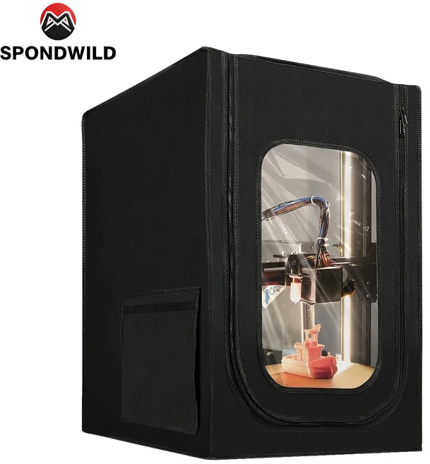 SPONDWILD 3D 프린터 챔버 (밤부랩 P1P/ X1/ A1/ A1mini용) 방화 및 방음 커버 (플래시포지 AD5X / 5M; 크, 03 for Creality, 01 18.9x23.6x28.3in