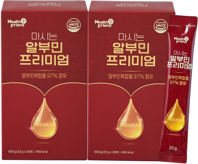 헬스프랜드 마시는 알부민 프리미엄 30p, 2개, 600g