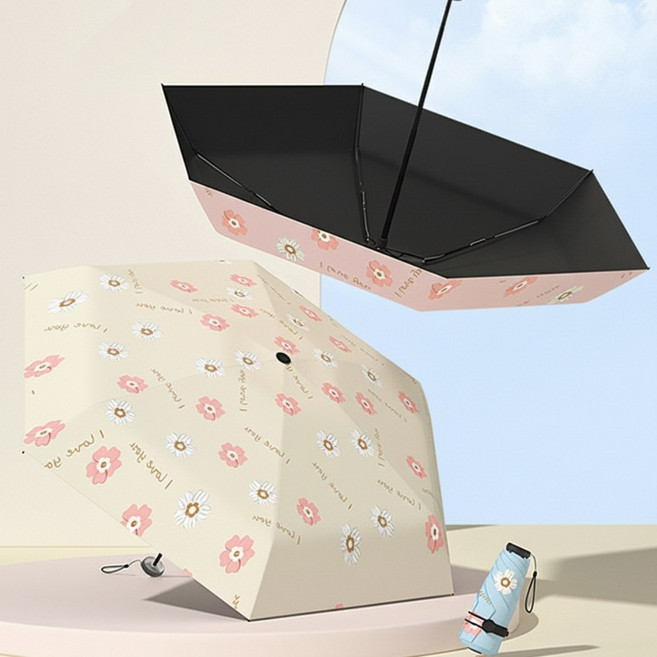 초경량 3단 5단 자외선 UV 차단 미니 암막 양산 우산 양우산