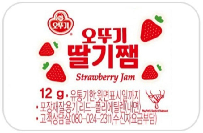오뚜기 일회용 딸기잼 디스펜팩 12g x 120개