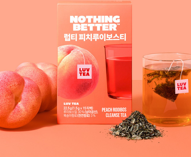 럽티 피치루이보스티 15티백 1.5g 낫띵베럴 올리브영, 1박스, 15개입