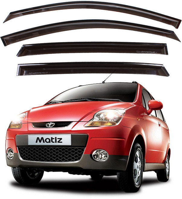 쉐보레 올뉴마티즈 전용 스모그 썬바이저 4개 1세트, 투명블랙