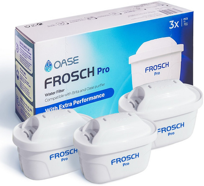 오아세 프로쉬 프로 필터(브리타 정수기 막스트라 필터 호환), 3개