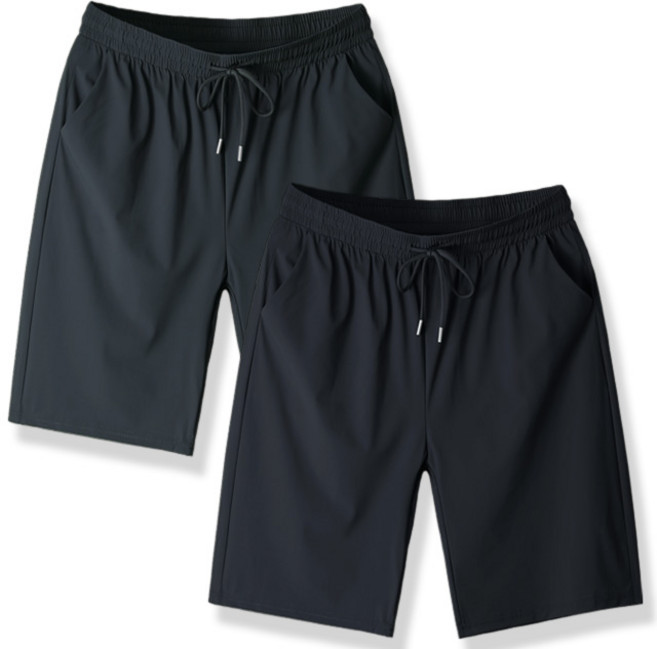 1+1 냉장고 반바지 아쿠아 5부 팬츠 시원한 통기성 기능성 스포츠 나일론 바지