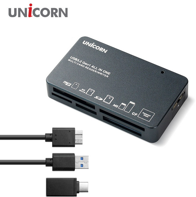 유니콘 USB3.2 Gen1 6in1 멀티카드리더기 XC-5000M, 1개, 본상품선택