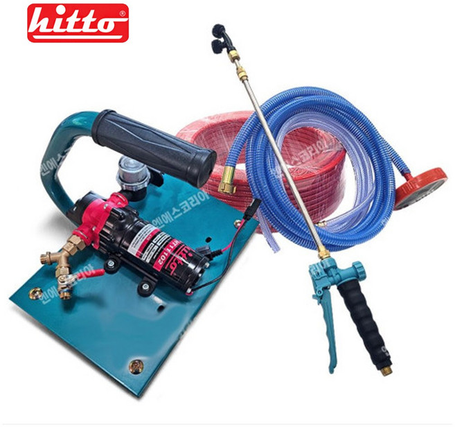 히토 한손 충전식 분무기 차량연결식 12V 4.2LPM 100PSI 50M 호스 약대포함 풀셋트 ESP-1000(HT11102), 1개