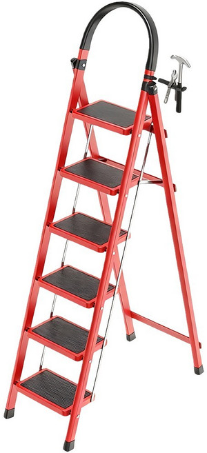 사다리 5단사다리 접이식사다리 빨강색 4단/5단/6단, 1개