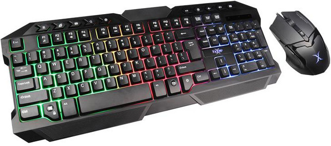 Foxxray 電競鍵盤滑鼠組 防水 19鍵不衝突, 灰, FXR-CKM-10, 薄膜