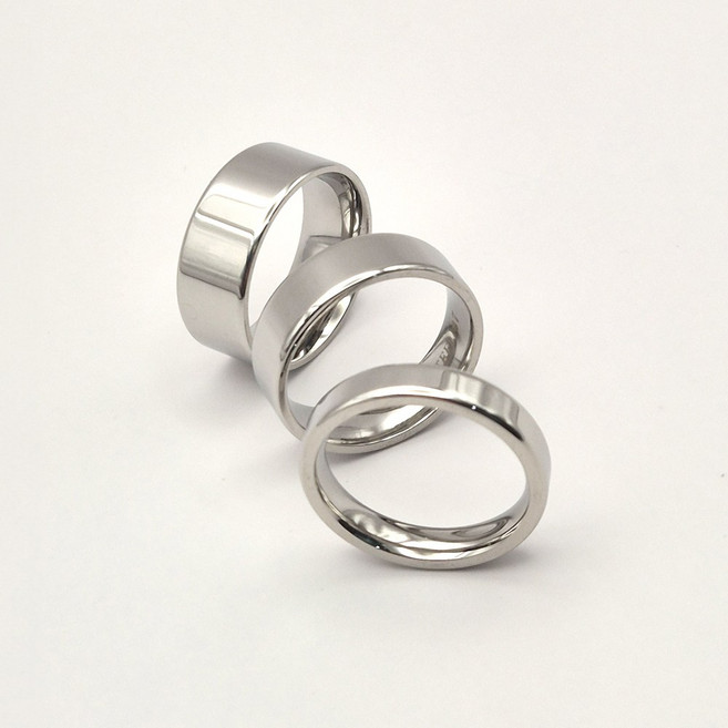 홀리힐즈 써지컬 스틸 심플반지 - 실버 색상