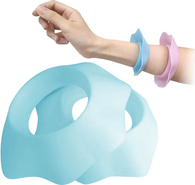 깔끔더하기 세안 손목밴드 물흐름방지, 스카이블루-L, 1세트