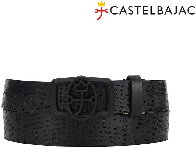까스텔바작 남성 *신상할인* 로고 패턴 벨트 (BK)_BGEMGT201_NC 유성점, 1개, 블랙 (BK)