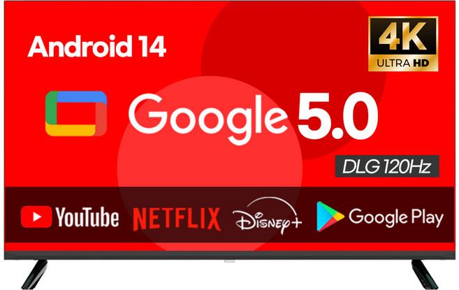 이브이 55인치 139cm UHD 스마트 구글TV 5.0 제로베젤 에너지효율 1등급, 139cm(55인치), EV550U_GLSM, 스탠드형, 고객직접설치