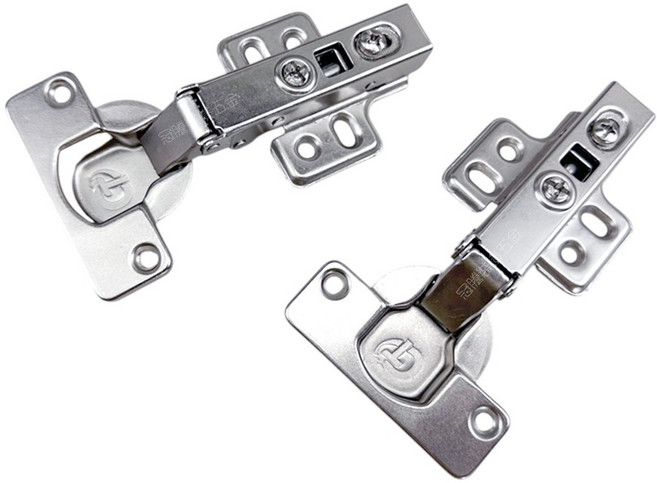 耐用鋼製櫥櫃鉸鏈 適用於廚房、浴室及書房櫃 DIY安裝簡便 緩衝靜音設計, 1套