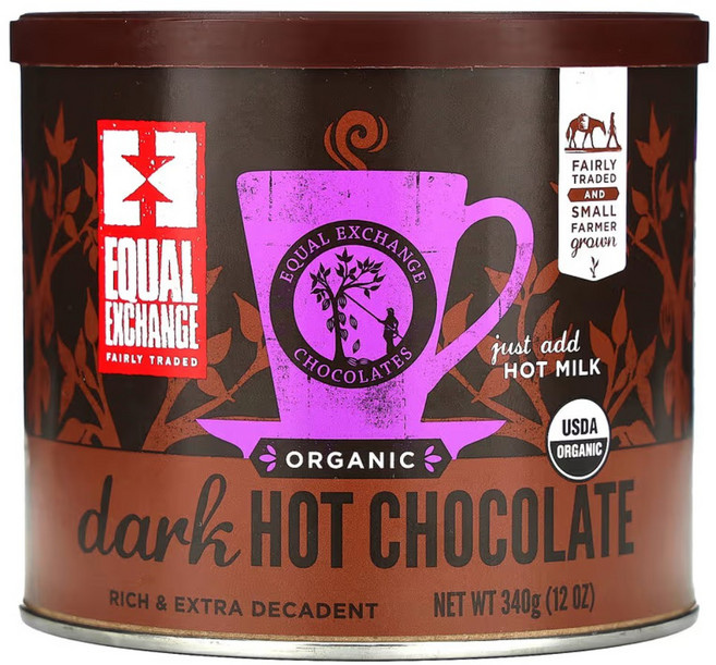 오가닉 다크 핫초코 340g 이퀄익스체인지 organic dark hot chocolate, 1개