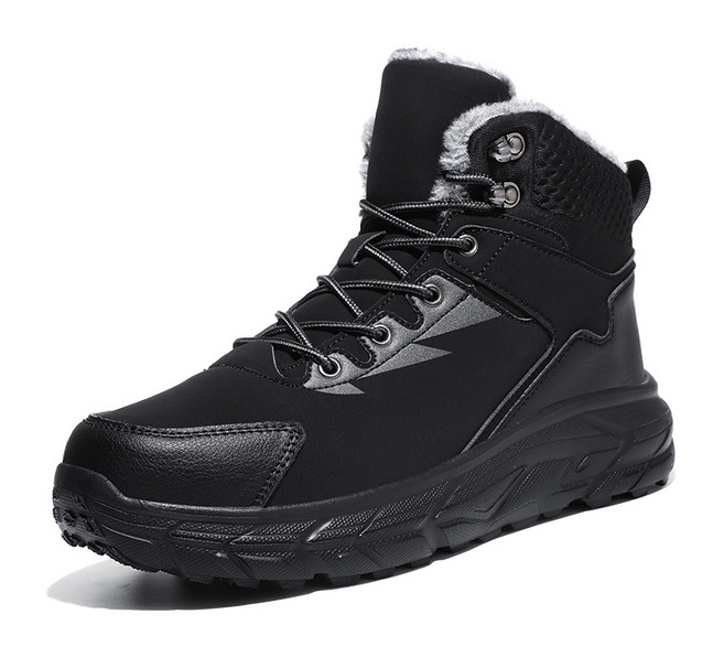 대형 사이즈 가죽 표면 야외 하이킹 등산 보온 눈길 부츠