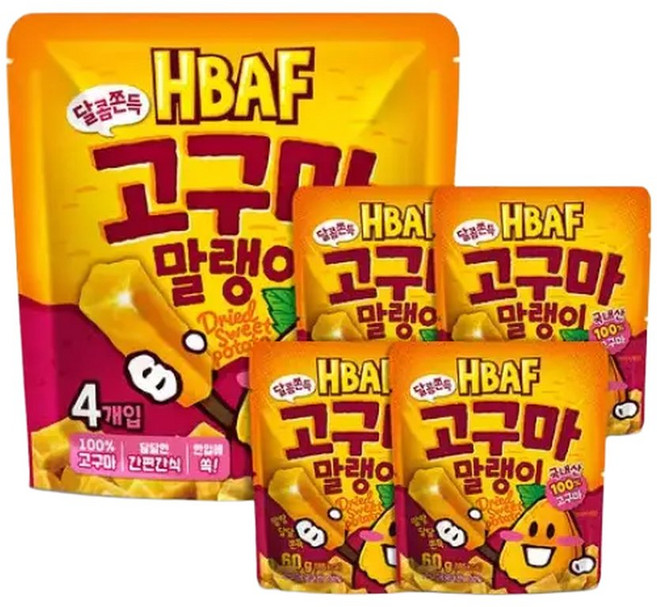 (gs)달콤쫀득 고구마말랭이 240g(60gx4ea), 4개