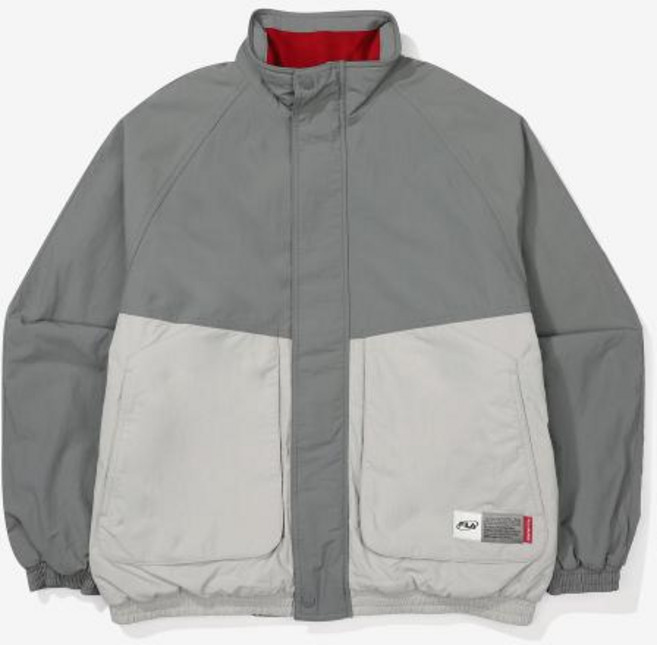 [FILA 본사공식] 절개배색 우븐 플리스양면 리버시블 자켓(FS2JKF4103X_DGY)