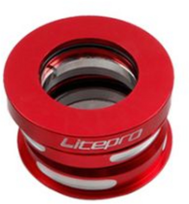자전거 헤드셋 Litepro 접이식 스티어링 베어링 BMX 통합 헤드셋 사이클링 헤드 세트 박스 1 1/8 44mm, Litepro Red, 1개