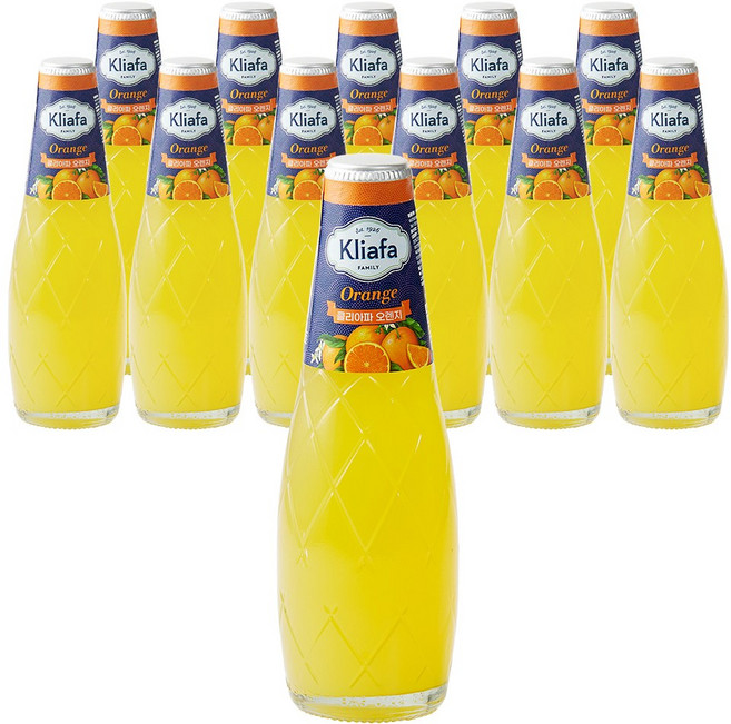 클리아파 오렌지 과즙 탄산음료, 12개, 230ml