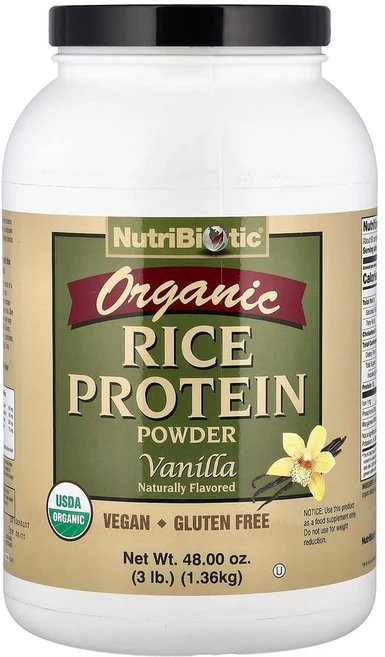 뉴트리바이오틱 로우 오가닉 라이스 프로테인 바닐라 3 파운드 (1.36 킬로그램), 1.36kg, 1개 - 쿠팡