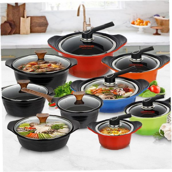 가정용 조리냄비 다층코팅 열전도 주방조리기구 국끓이기 찌개용기 반찬만들기, 1개, 키친아트세라믹냄비 전골 24, 상세페이지 참조