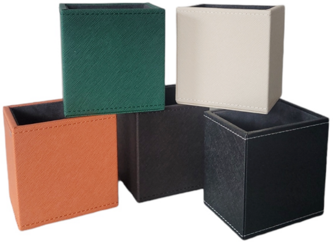 가죽 슬림 연필꽂이 / 펜꽂이 / 리모컨꽂이, 슬림연필꽂이(초코브라운)