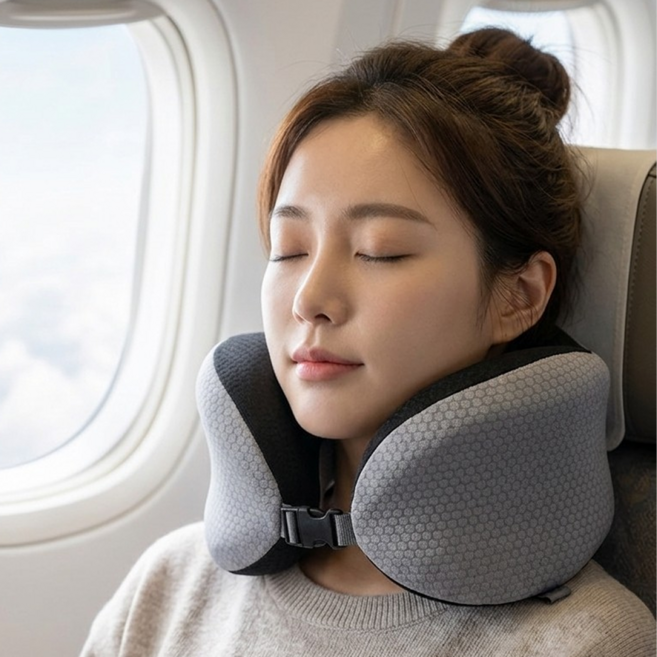 모브닛 목꺾임방지 고밀도메모리폼 여행용 목베개