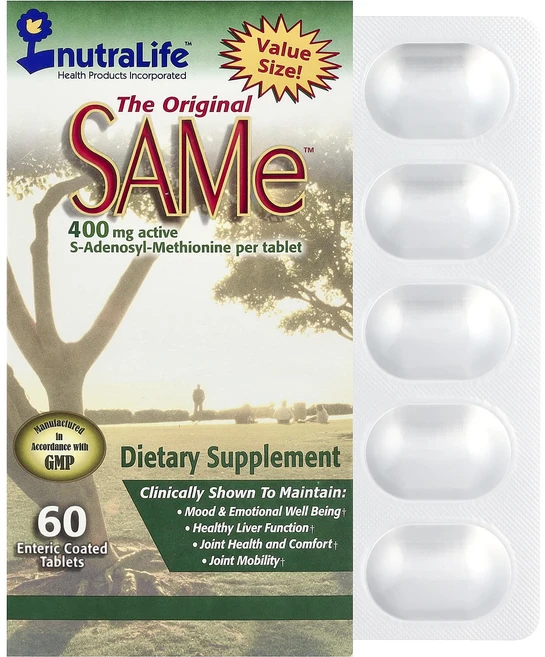 뉴트라라이프 The 오리지널 SAMe 400mg 장용 코팅 60정, 120g, 2개 - 쿠팡