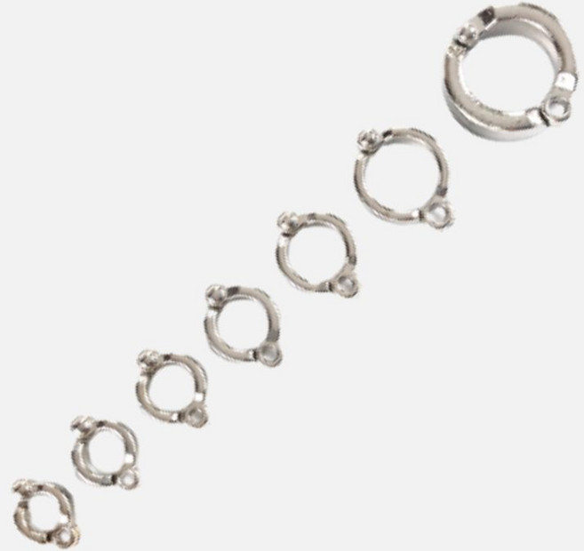 반려새 산책시 필수 앵무새 발목링 발목줄 클립 다리 반지 비행 훈련, 7호, 1개