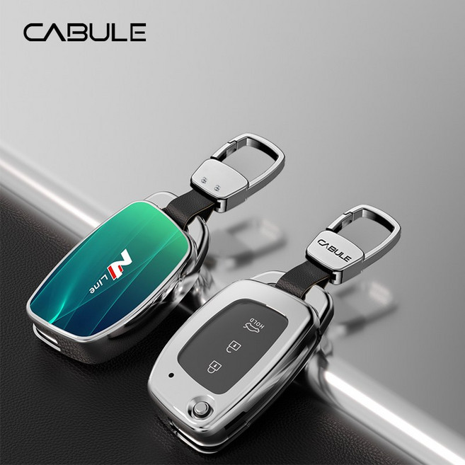 현대 스마트키 폴딩키 키케이스 그랜저 그랜저 아이오닉5 팰리세이드 아반떼 캐스퍼 쏘나타 투싼 스타리아 싼타페 메탈 풀커버 키케이스, 현대D타입, 그린