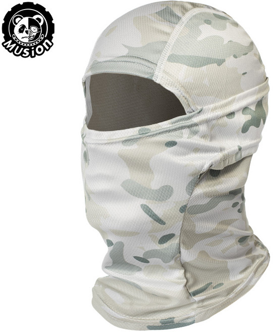 퓨전 카모 바라클라바 페이스 마스크 사이클링 스키 사냥용 반다나 후드, 06 Snow Mountain Camo, 1개