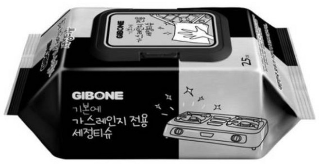 기본에 가스레인지 전용 세정티슈 캡형 25매, 1개