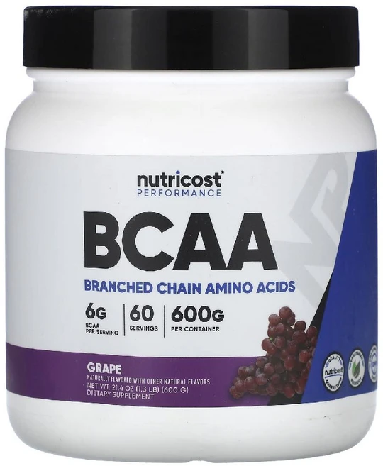 뉴트리코스트 운동능력 BCAA 포도 600g 류신 아이소류신 발린, 1개 - 쿠팡